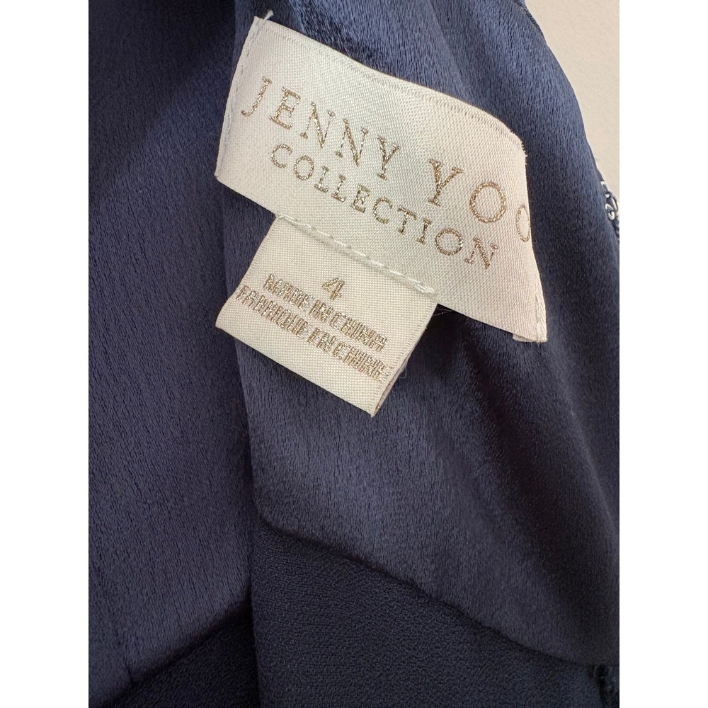 Jenny Yoo Jensen Dress 4 French Blue One Shoulder Satin Bridesmaid Gown NWT - Picture 8 of 16